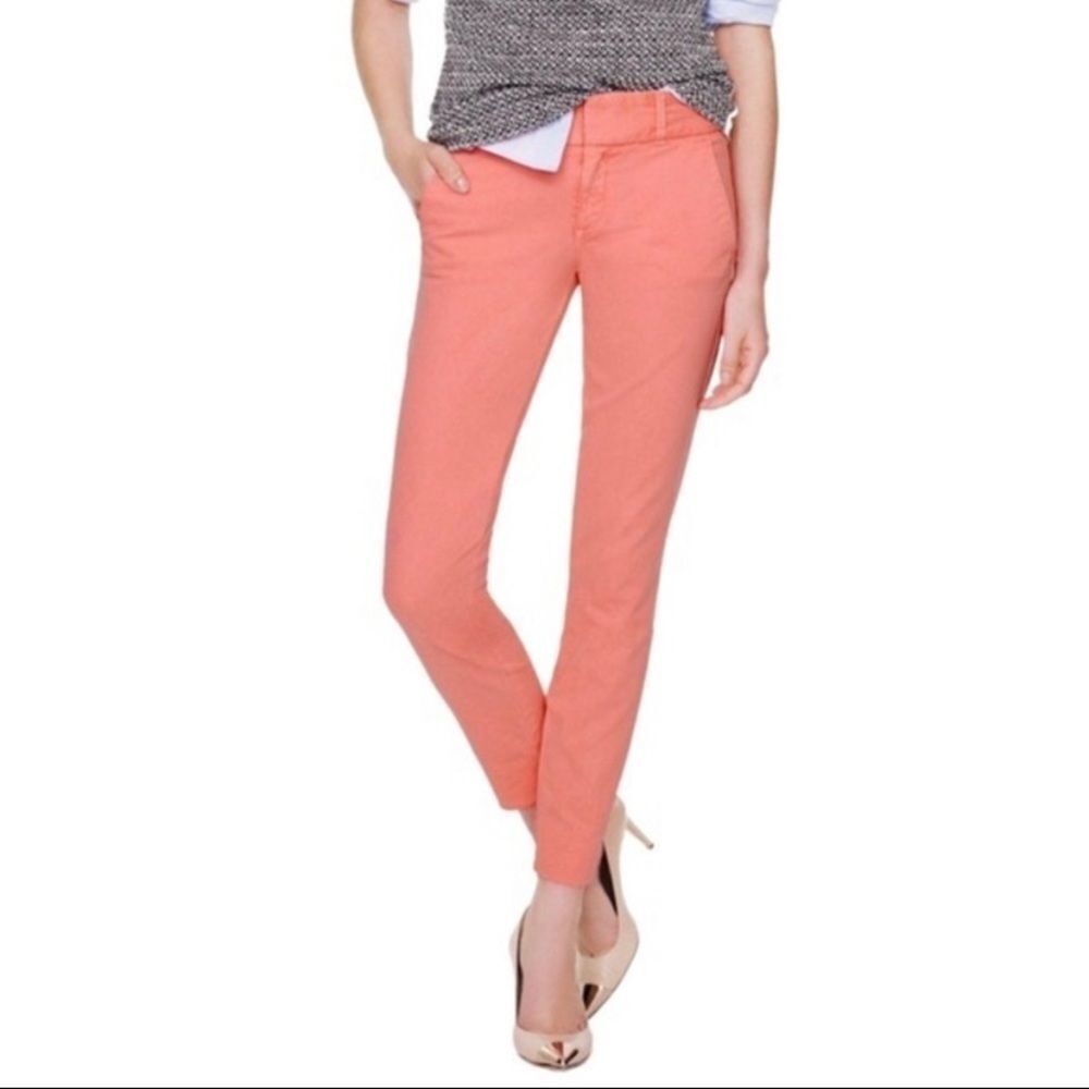 J. Crew blush Chino broken in scout‎ city fit cropped pants